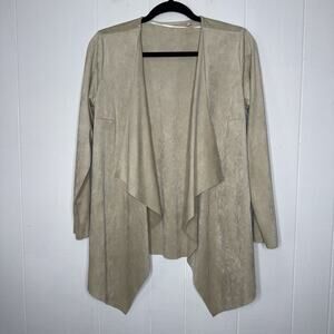 Soft Surroundings Women’s Ultra Soft Cardigan Faux Suede Cream Size XS